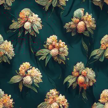 Elegant floral tropical pattern in small hand drawn flowers. Floral seamless background for fashion prints photo