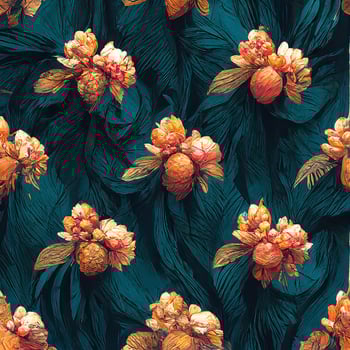 Elegant floral tropical pattern in small hand drawn flowers. Floral seamless background for fashion prints photo