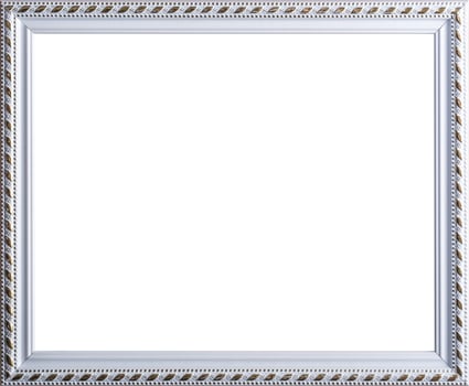 classical vintage wooden frame with copy space without passe-partout isolated inside photo