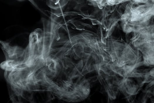 Abstract powder or smoke on black background photo