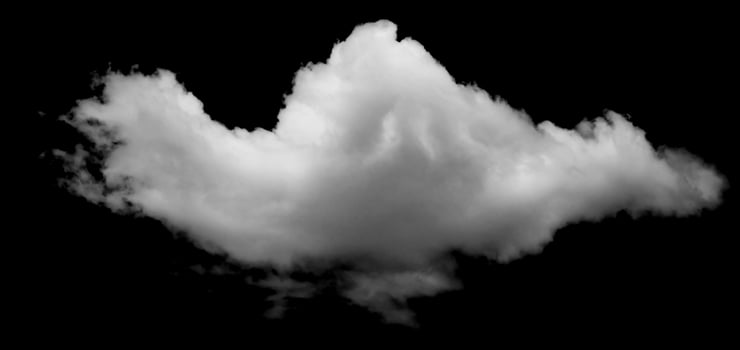 White cloud isolated on black background,Textured smoke,brush effect photo