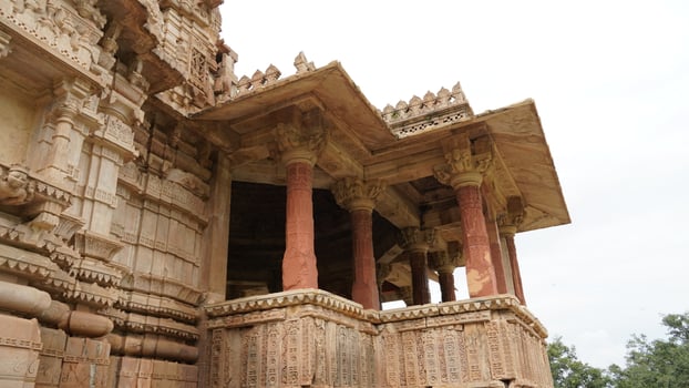 A lovely gopinath temple of Rajasthan in the middle of the mountains photo