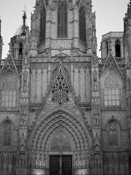 Barcelona at night photo