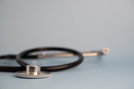medical stethoscope on background health care background. photo