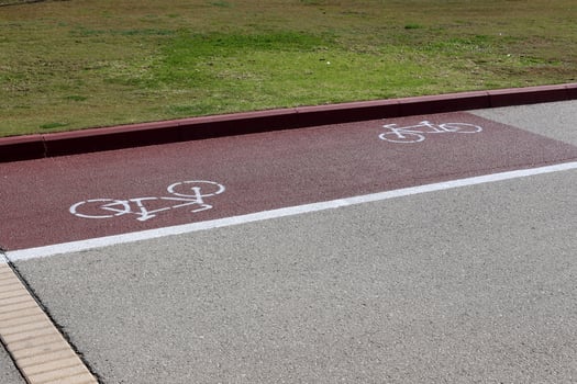 Pedestrian road in the city park. photo