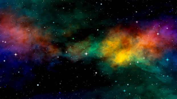 Colorful abstract space nebula background. photo