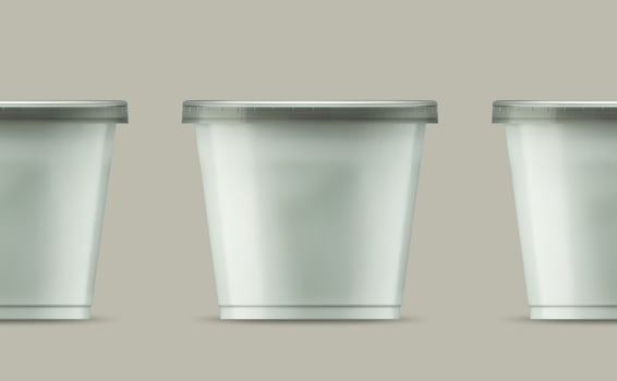 Yogurt cup mockup design photo