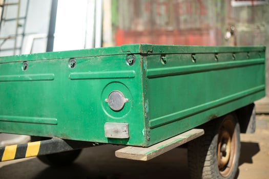 Trailer for car. Cart for cargo transportation. Transport details. photo