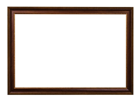 classic dark brown painted wooden picture frame photo