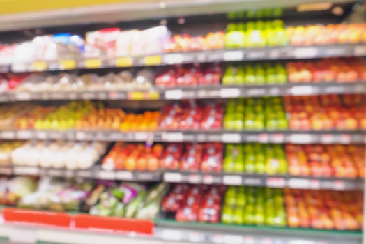 fresh fruits and vegetables in supermarket grocery store photo