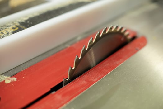 Circular saw for wood. Sharp blade. photo