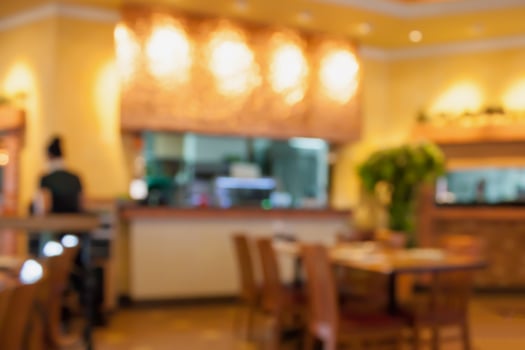 restaurant blur with bokeh background photo