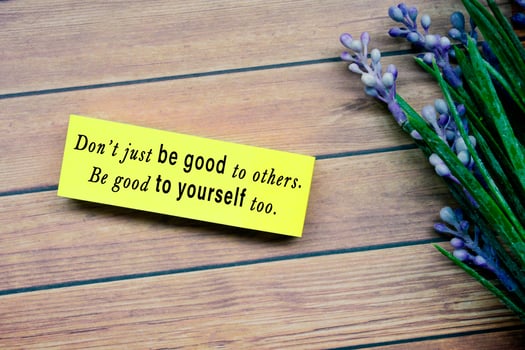 Motivational quote - Do not just be good to others, be good to yourself too. photo
