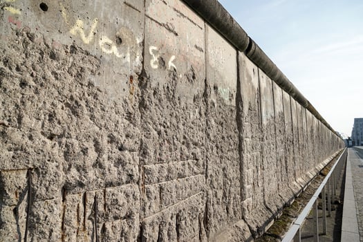 Berlin Germany, 2014. Part of the old Soviet wall dividing Berlin photo