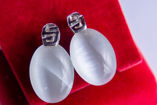 silver and crystal earrings photo