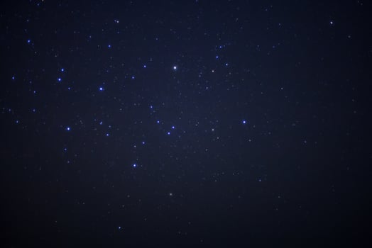 Starry night sky and milky way galaxy with stars and space dust in the universe photo