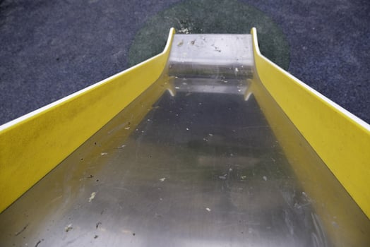 Metallic slide for children photo