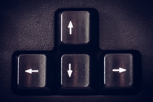 Keyboard arrows concept photo