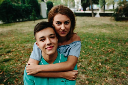 Couple outdoor portrait photo