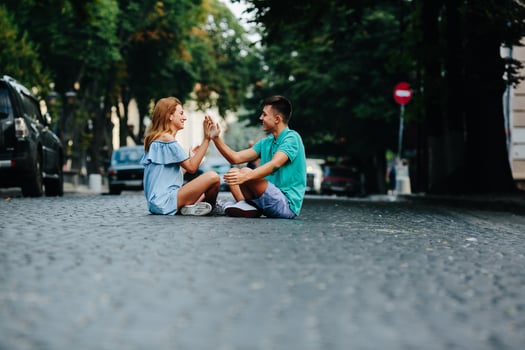 Couple outdoor portrait photo