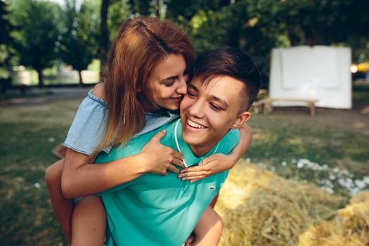 Couple outdoor portrait photo