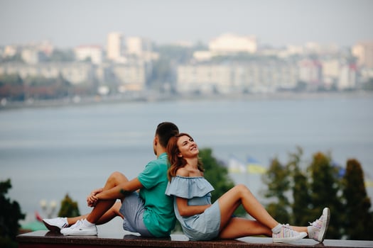 Couple outdoor portrait photo