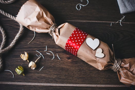 Charming gift for Valentine's Day. Designed in rustic style. photo