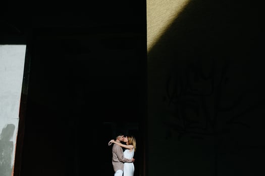 Couple portrait view photo