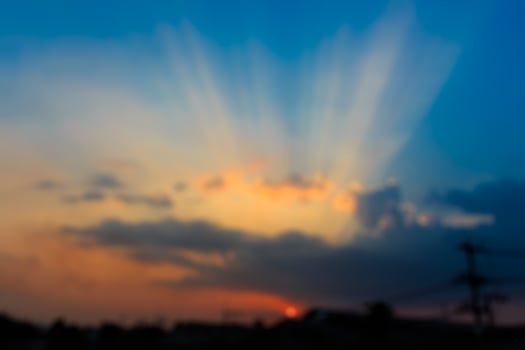 blurred sky sunset in city photo