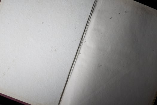 Old book open to background design elements in vintage style photo