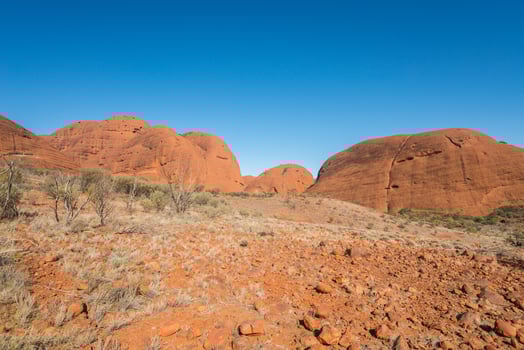 The scenery landscape of Kata Tjuta national park of the Northern Territory state of Australia. photo