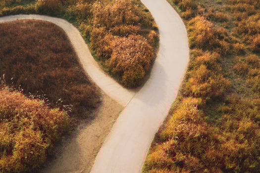 October Autumn Scenery Photo and Road