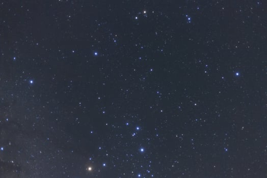Milky way galaxy with stars and space dust in the universe photo