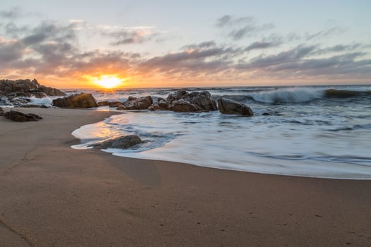 Sunset on the beach photo