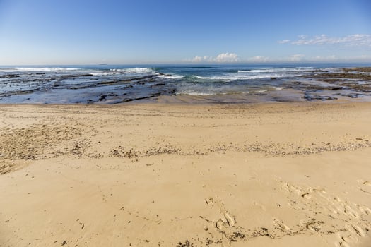 Seascape on a beach photo