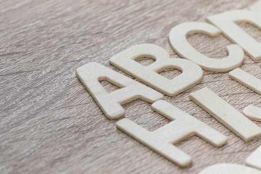 ABC on the wooden background photo