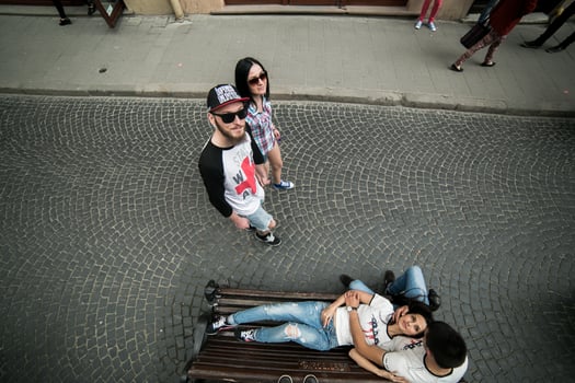 Couple together view photo