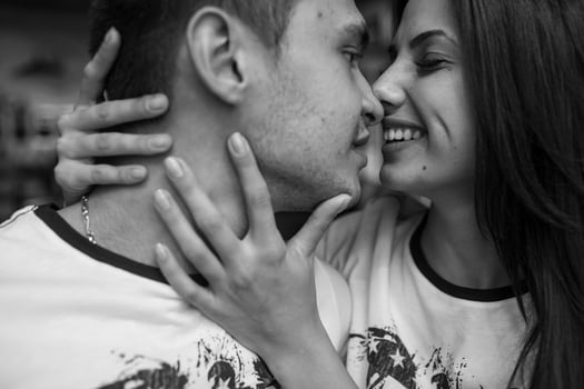 Couple together view photo