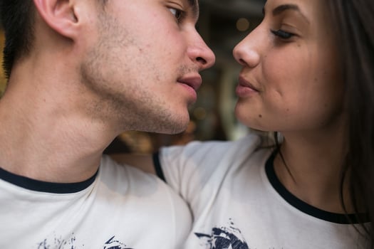 Couple together view photo