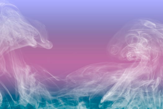 colored smoke isolated on white background photo
