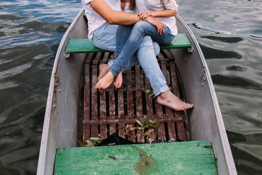 Couple in boat photo