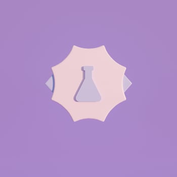 3d medal coin with potion icon photo