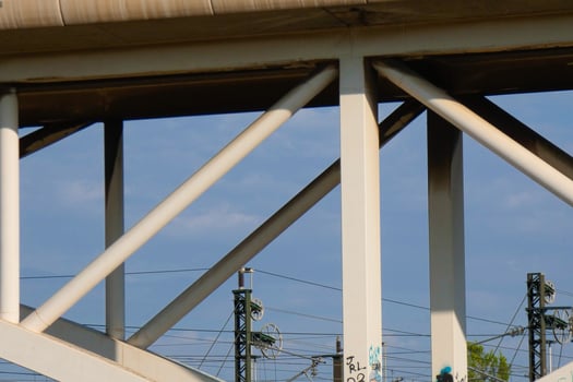 detail structure of a bridge, engineering work photo