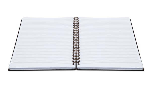 Open book isolated on white background photo
