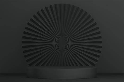 Black podium on background minimal design. 3D rendering photo