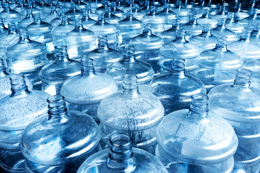 Pattern of 19 liter gallon plastic water bottle photo