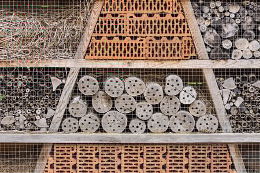 large bee house in the nature detail photo