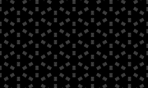 Seamless abstract vector geometric pattern. Light blue alphabet letters on white background. Random layout. Gift wrapping paper. Bed sheets and interior. School and learning theme. photo