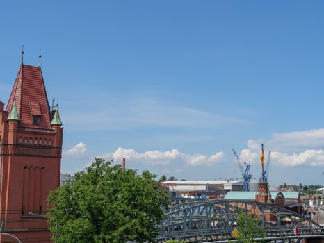 Luebeck,germany,2020-The city of Luebeck at the baltic sea in germany photo