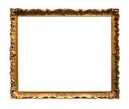 horizontal narrow baroque wooden picture frame photo